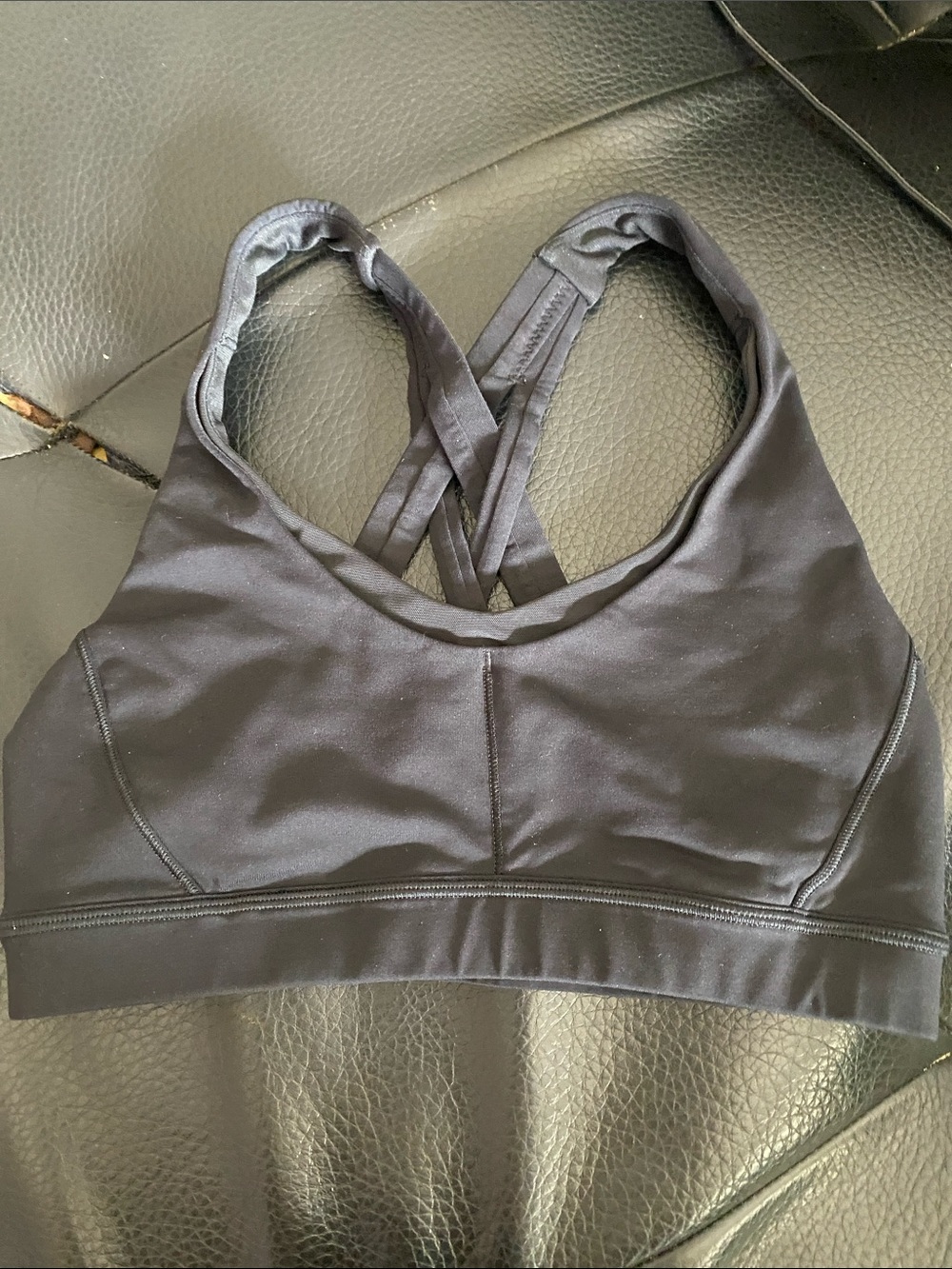 lululemon athletica Black Cross-Back Sports Bra